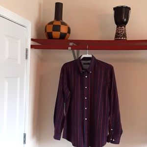 Men's Nautica long sleeve shirt red and gray large size
